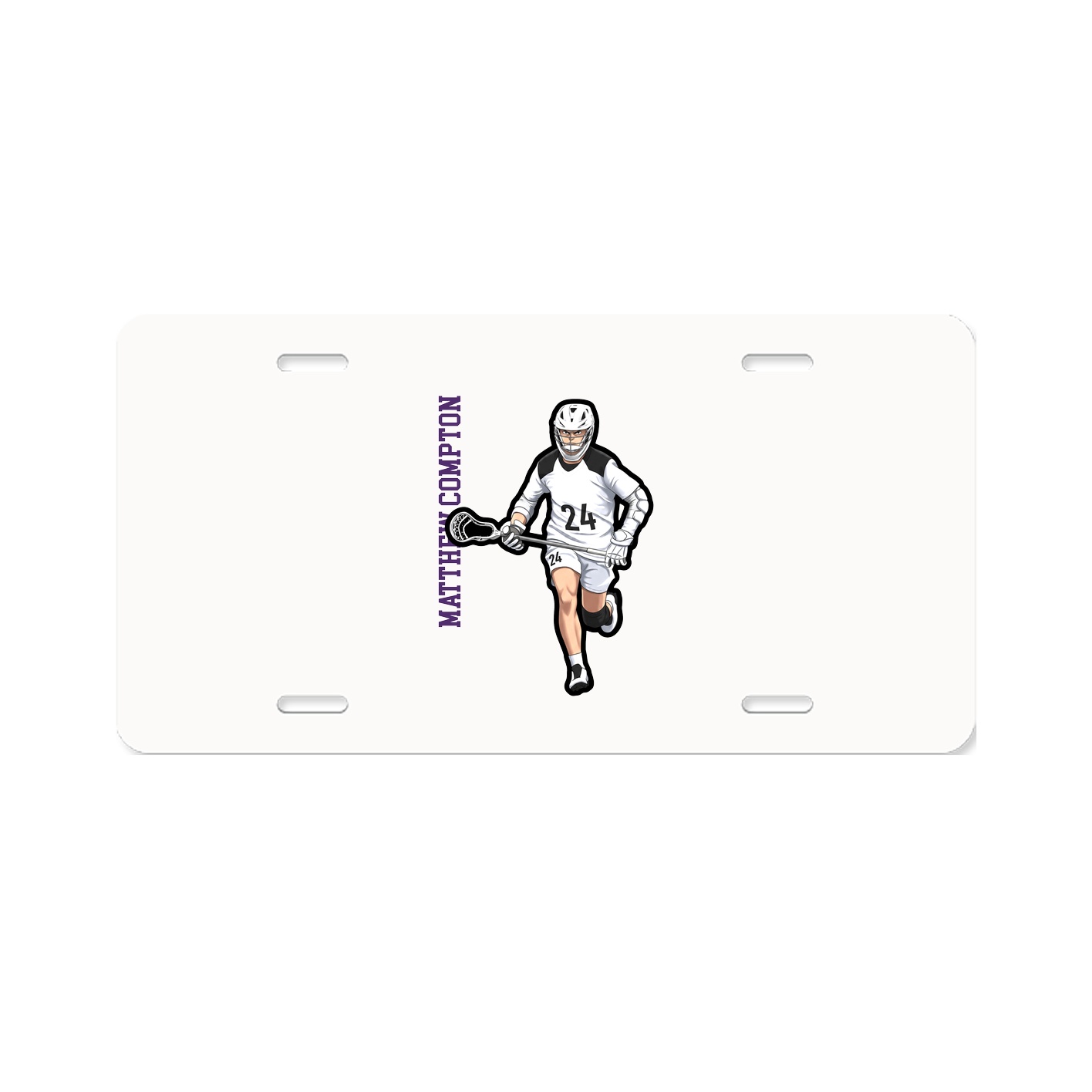 License Plate — Name Vertical in Classic