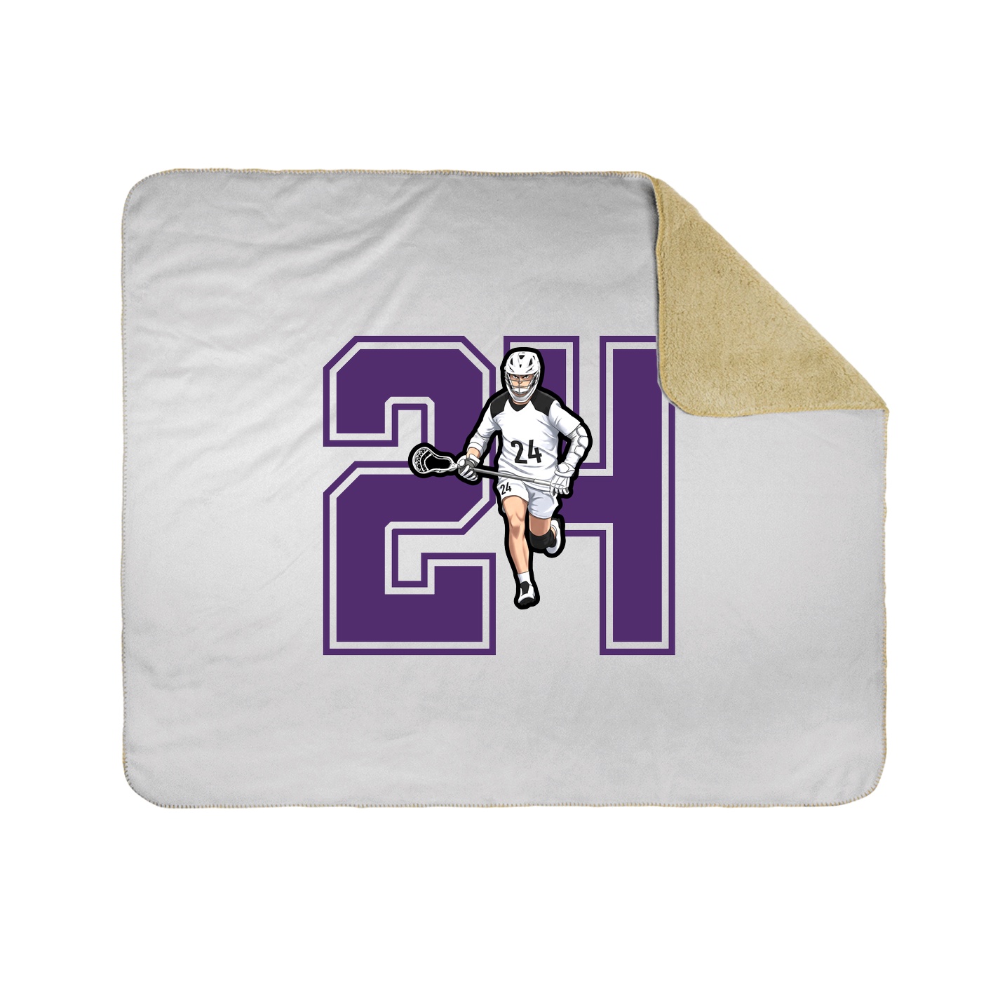 Throw Blanket — Number in White
