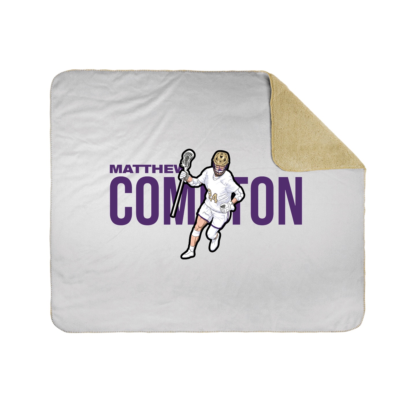 Throw Blanket — Player Name in White