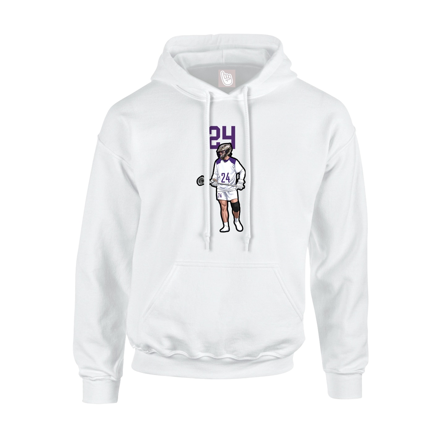 Hoodie — Number Top in White