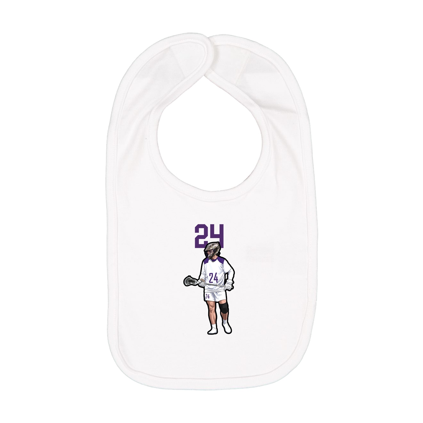 Infant Bib — Number Top in White