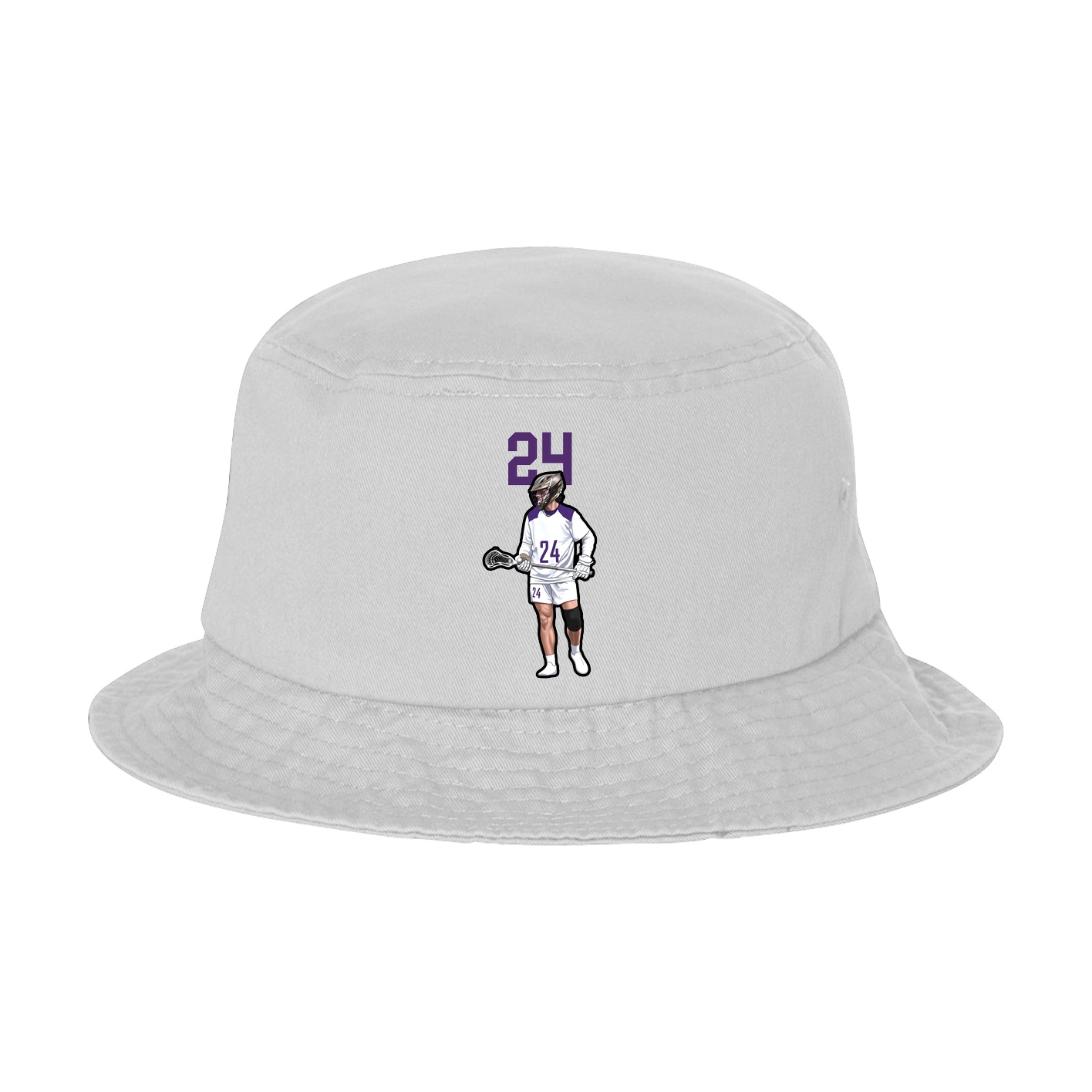 Bucket Cap — Number Top in White