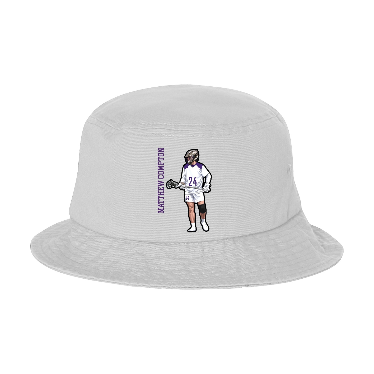 Bucket Cap — Name Vertical in White