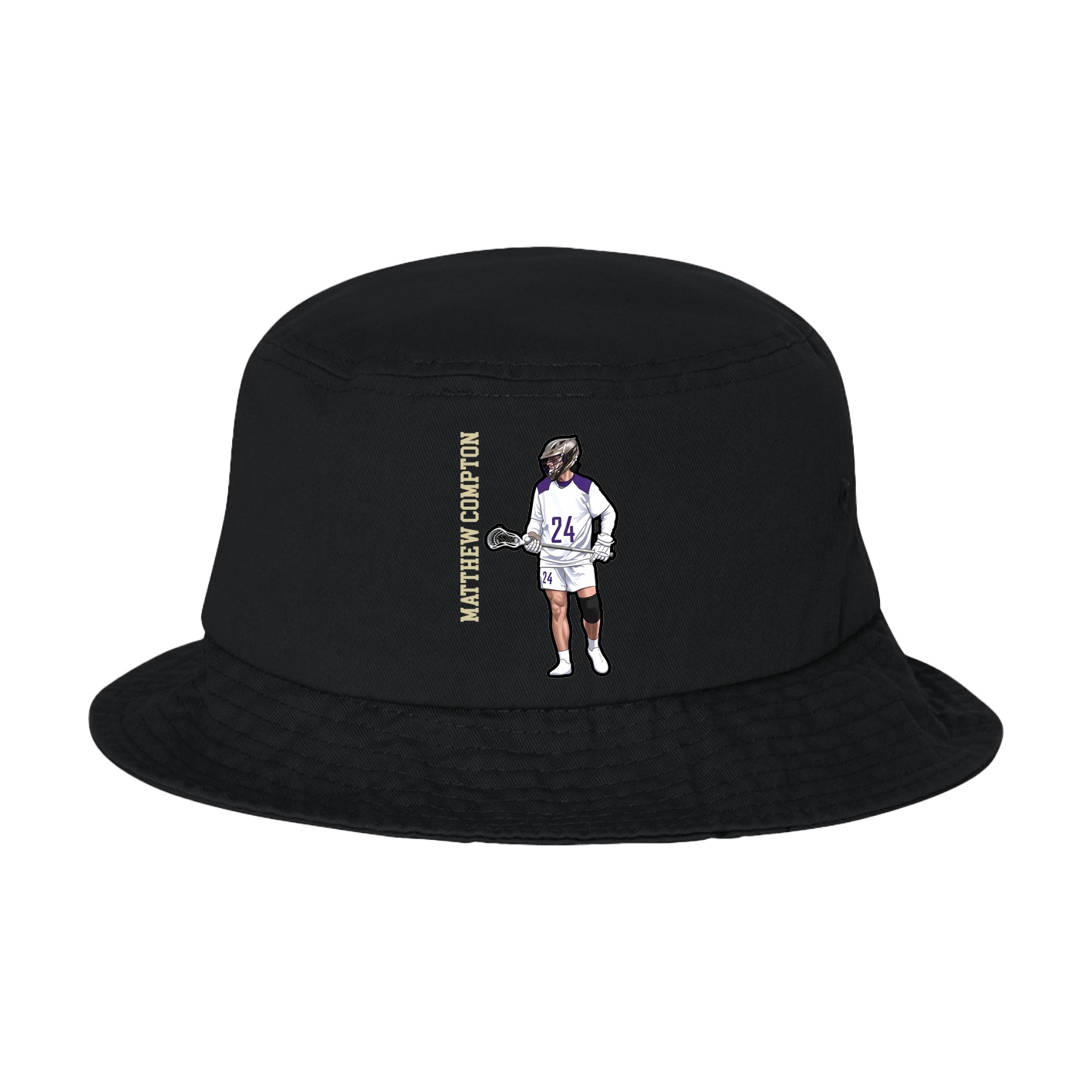 Bucket Cap — Name Vertical in Black