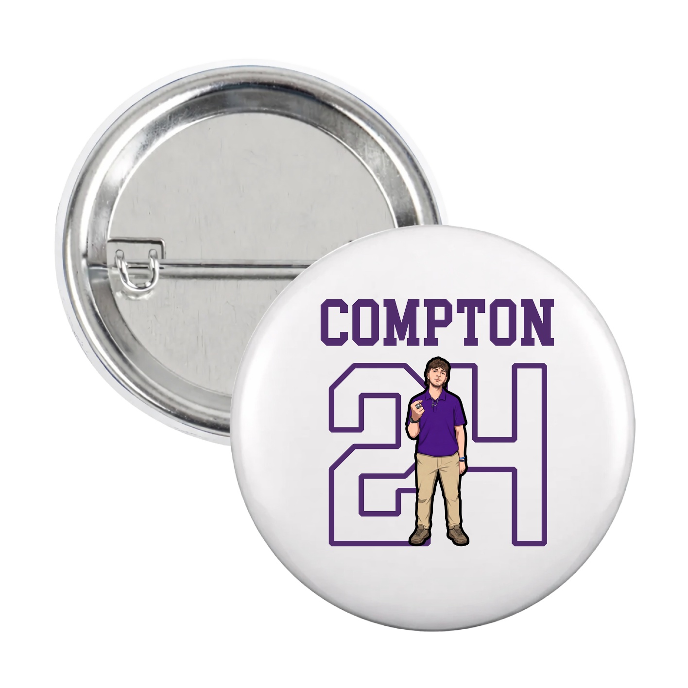 Game Day Button — Shirsey in White