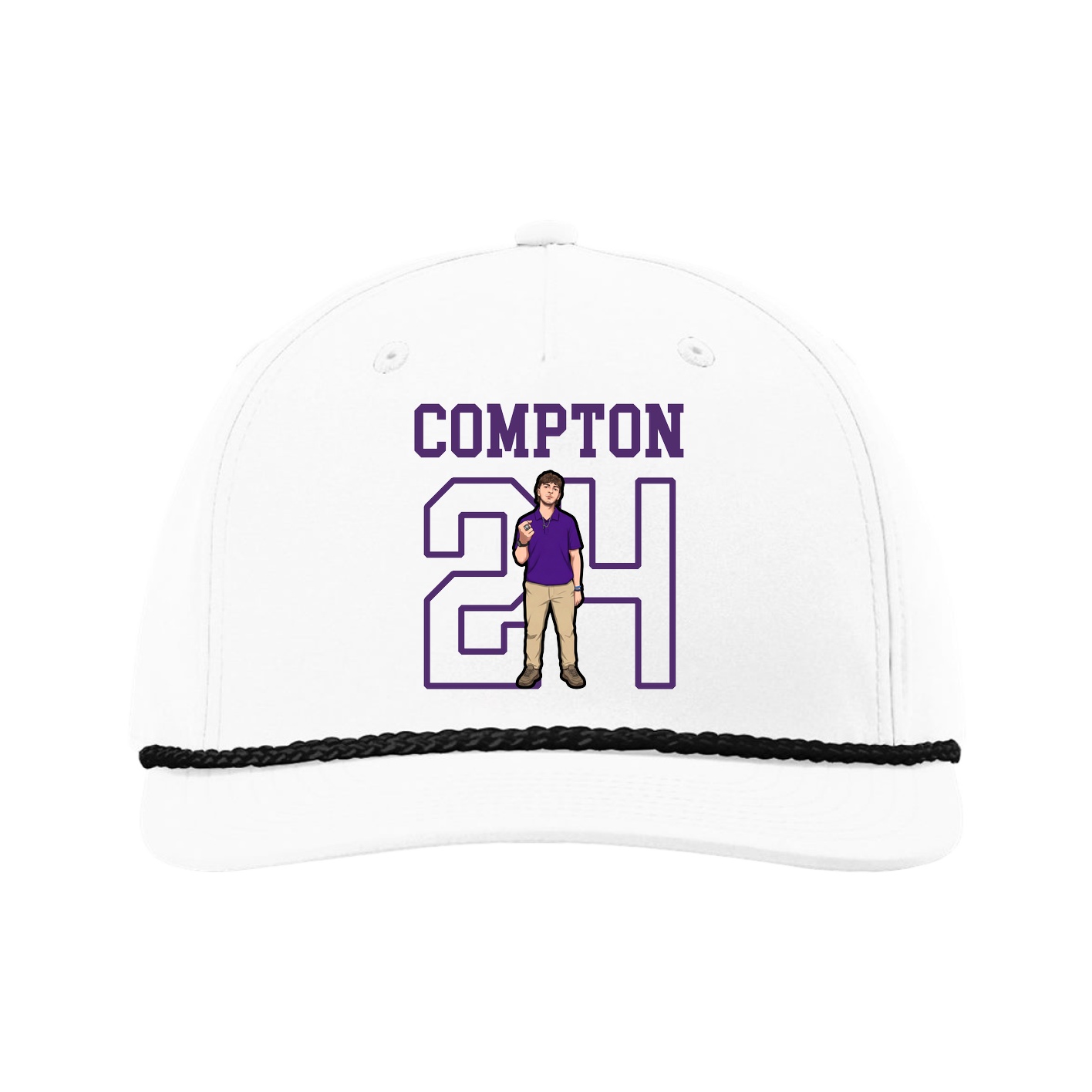 Five-Panel Classic Rope Cap — Shirsey in White
