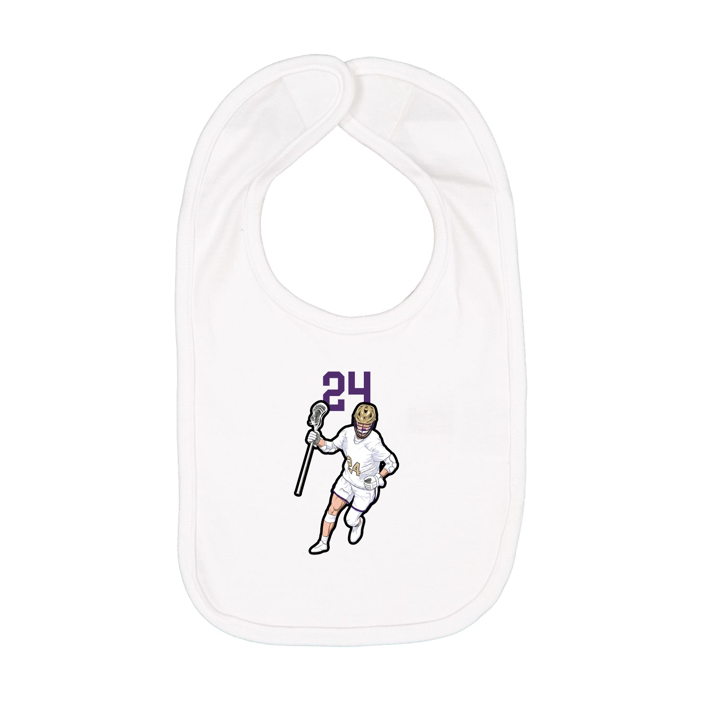 Infant Bib — Number Top in White