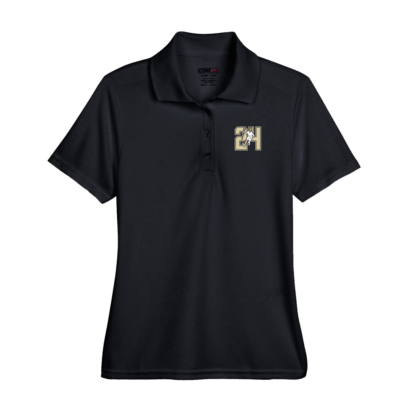 Performance Polo — Number in Black