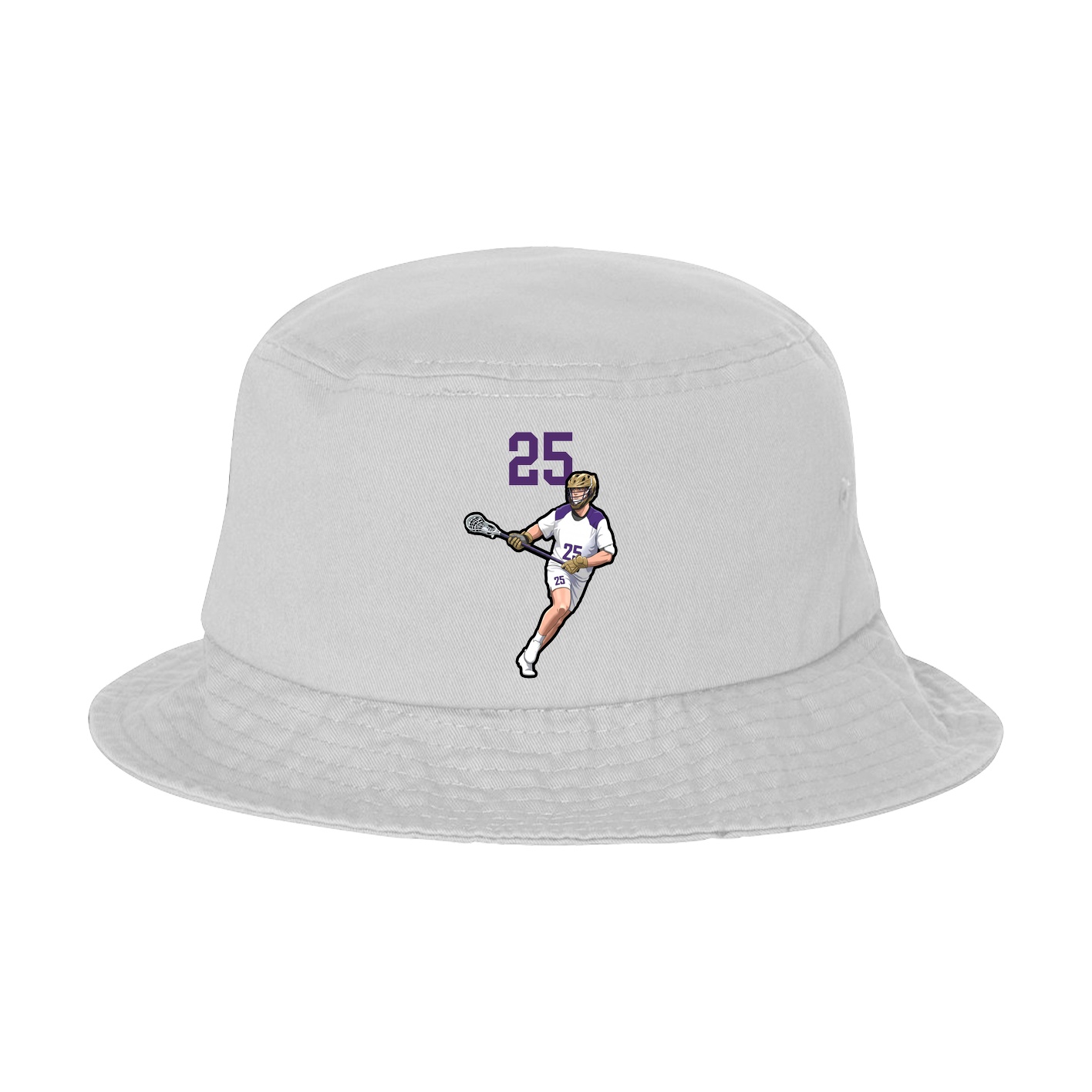 Bucket Cap — Number Top in White