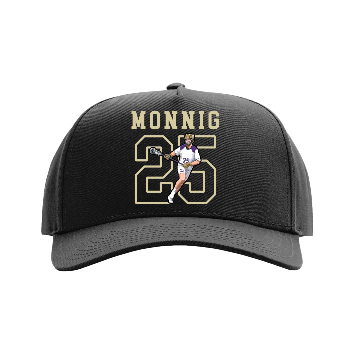 Full Fabric Five-Panel Champ Cap — Shirsey in Black