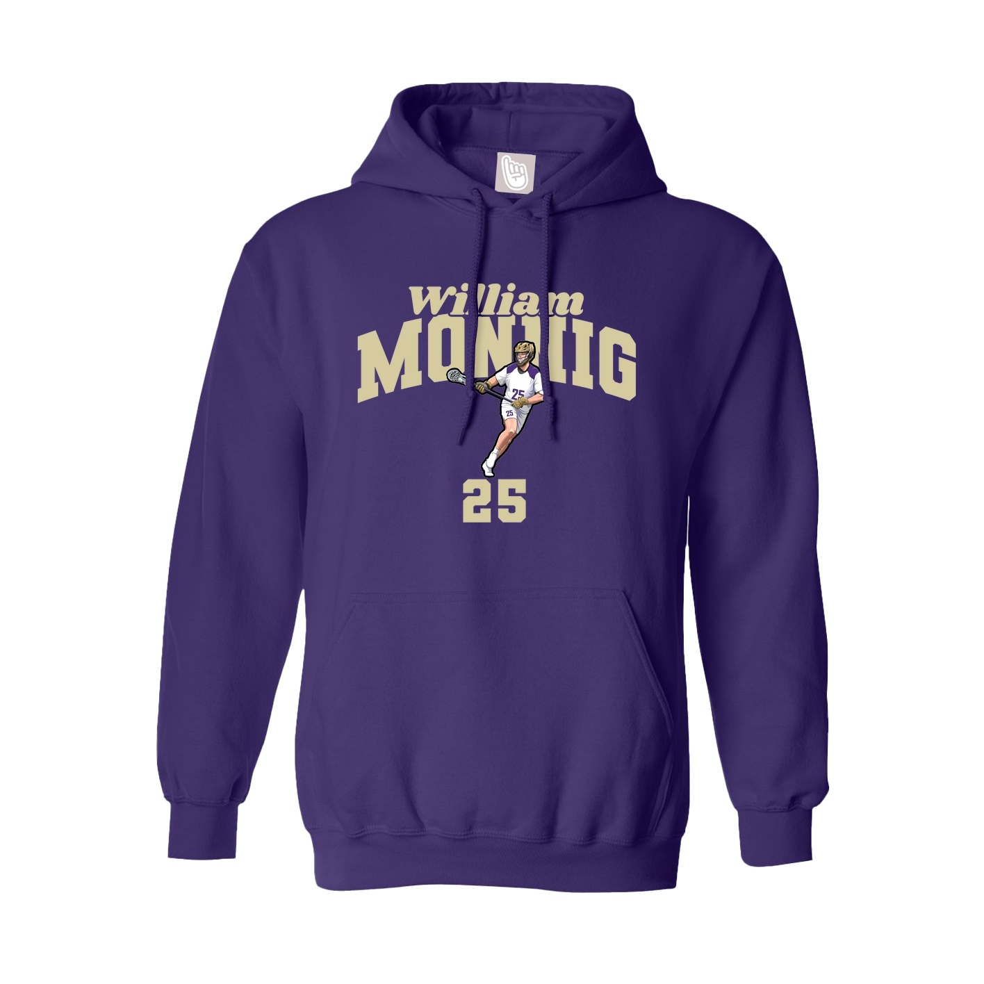 Youth Hoodie — Signature Arch in Purple