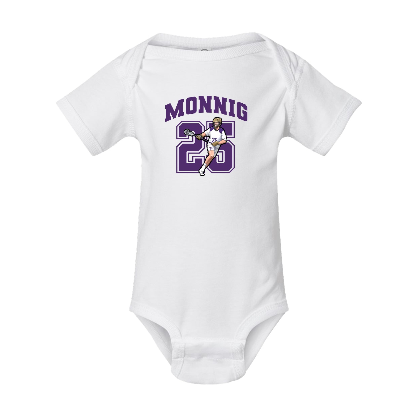 Baby Onesie — Number in White