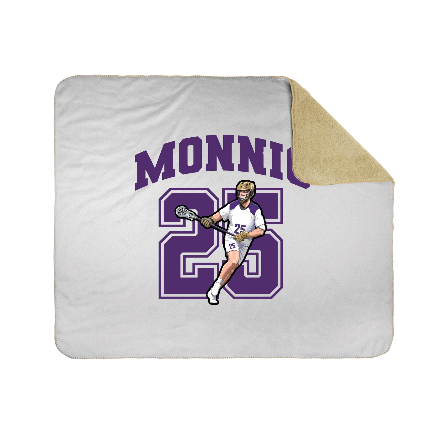 Throw Blanket — Number in White