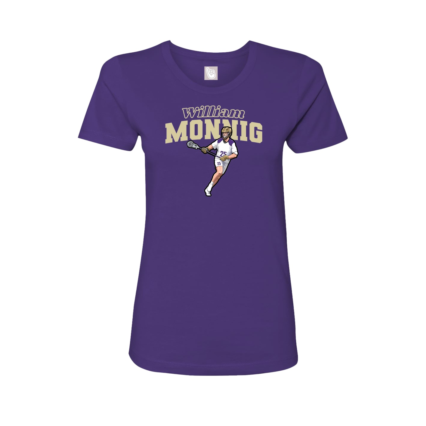 Womens Tee — Name Arch in Purple