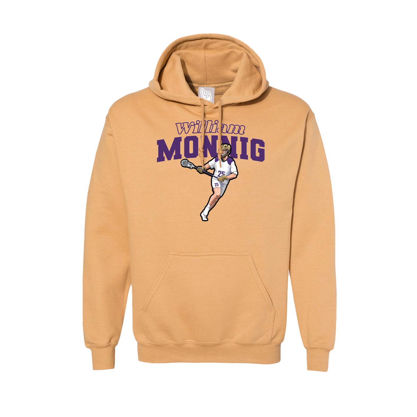 Hoodie — Name Arch in Vegas Gold