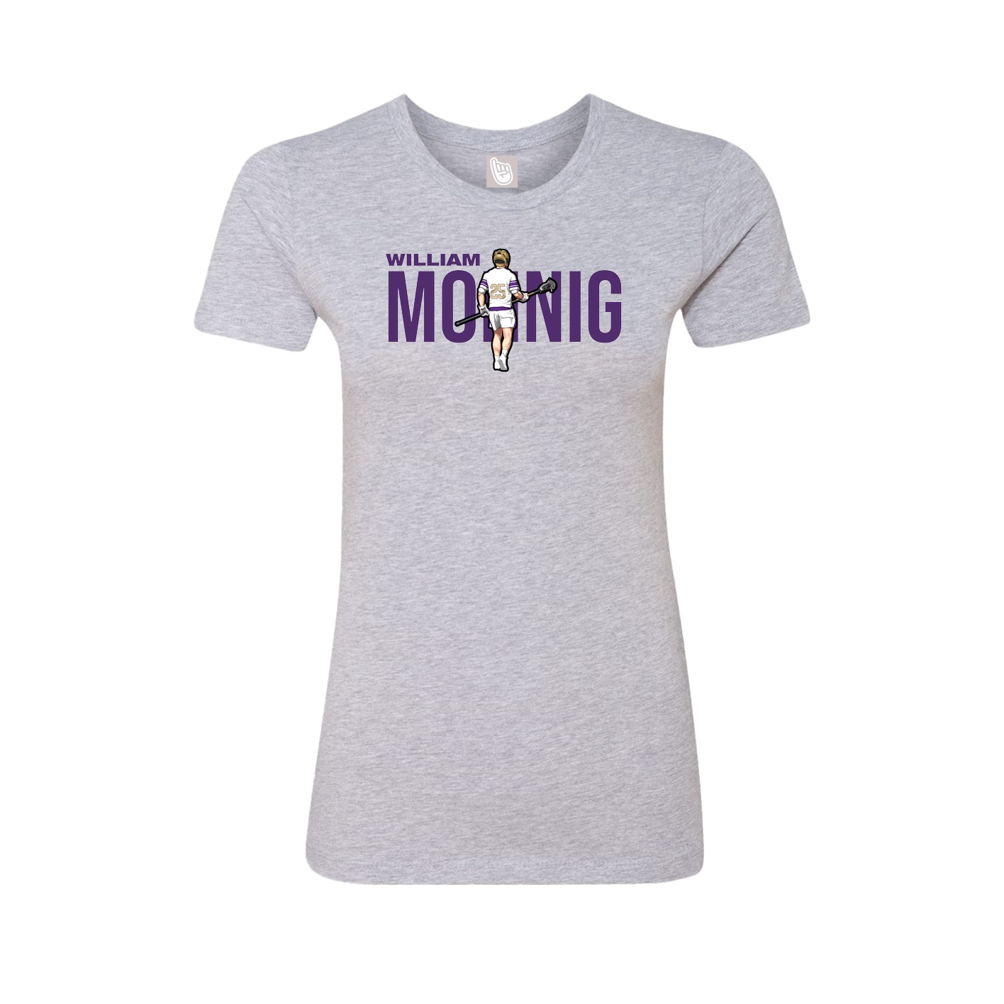 Womens Tee — Player Name in Grey