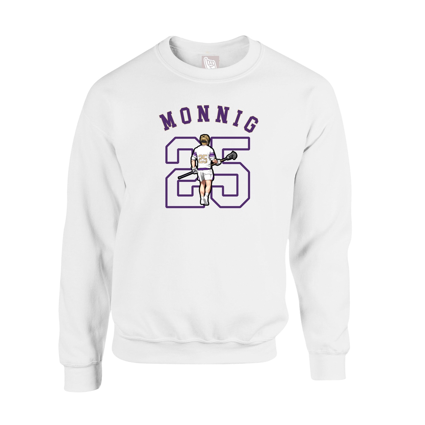 Fleece Crew — Shirsey Arch in White