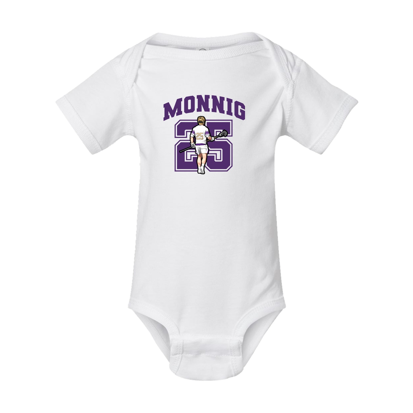 Baby Onesie — Number in White