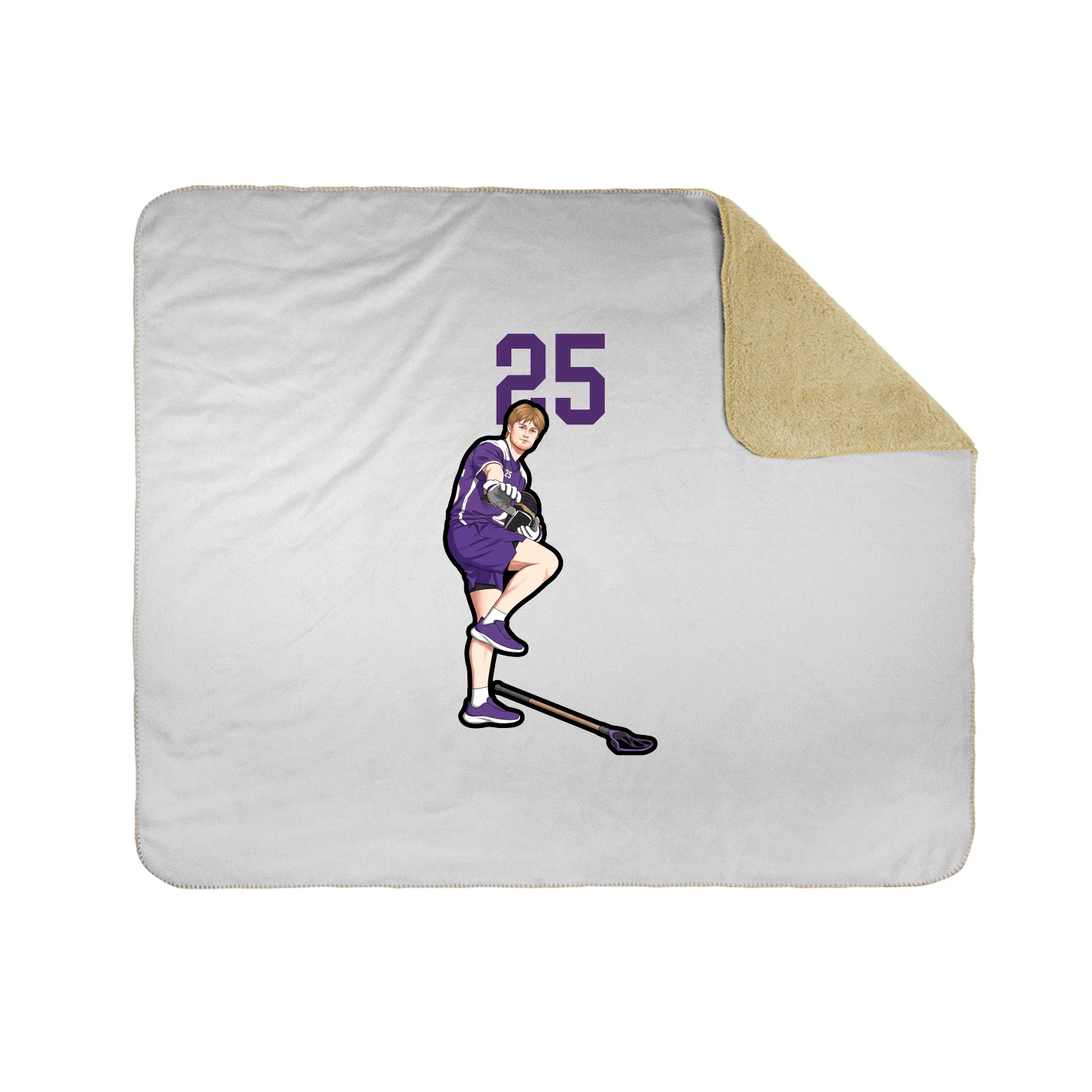 Throw Blanket — Number Top in White