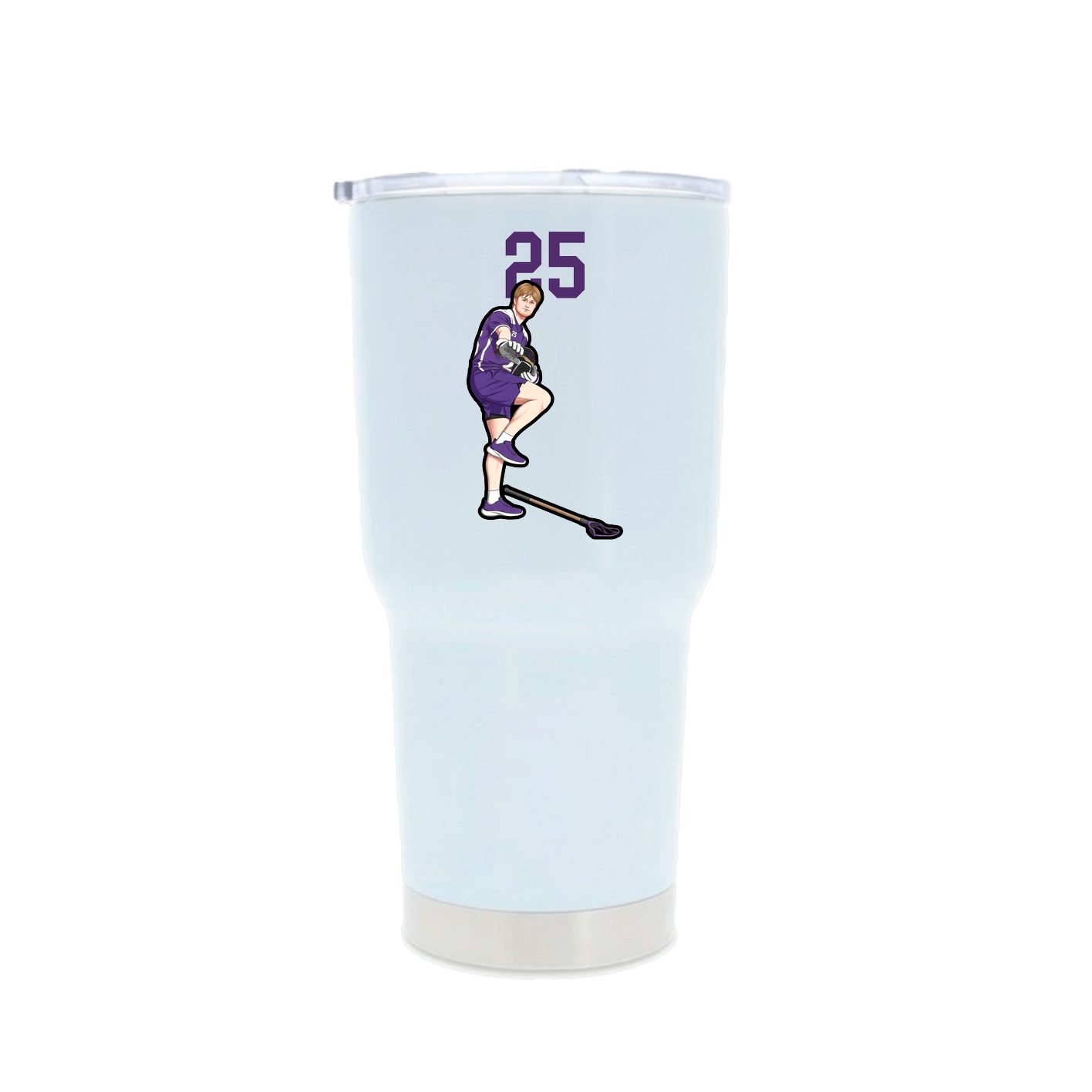 30oz Stainless Steel Tumbler — Number Top in White