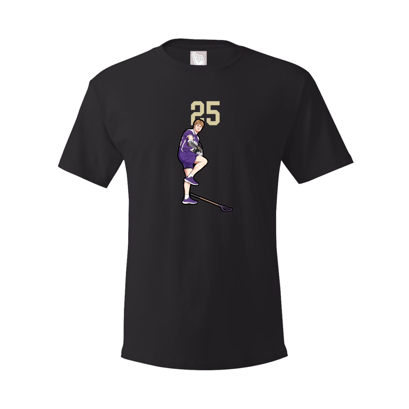 Youth Tee — Number Top in Black