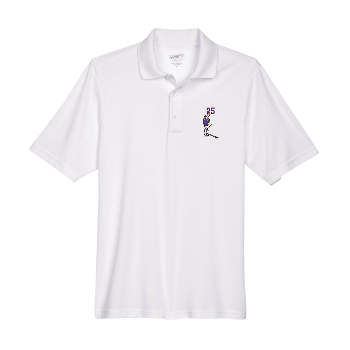 Performance Polo — Number Top in White