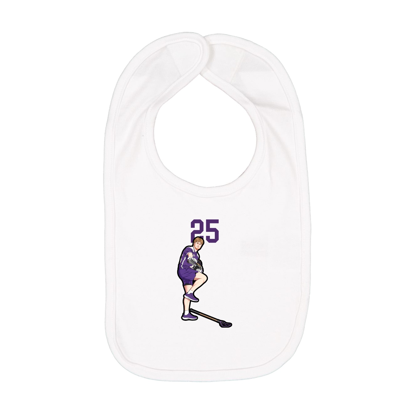 Infant Bib — Number Top in White