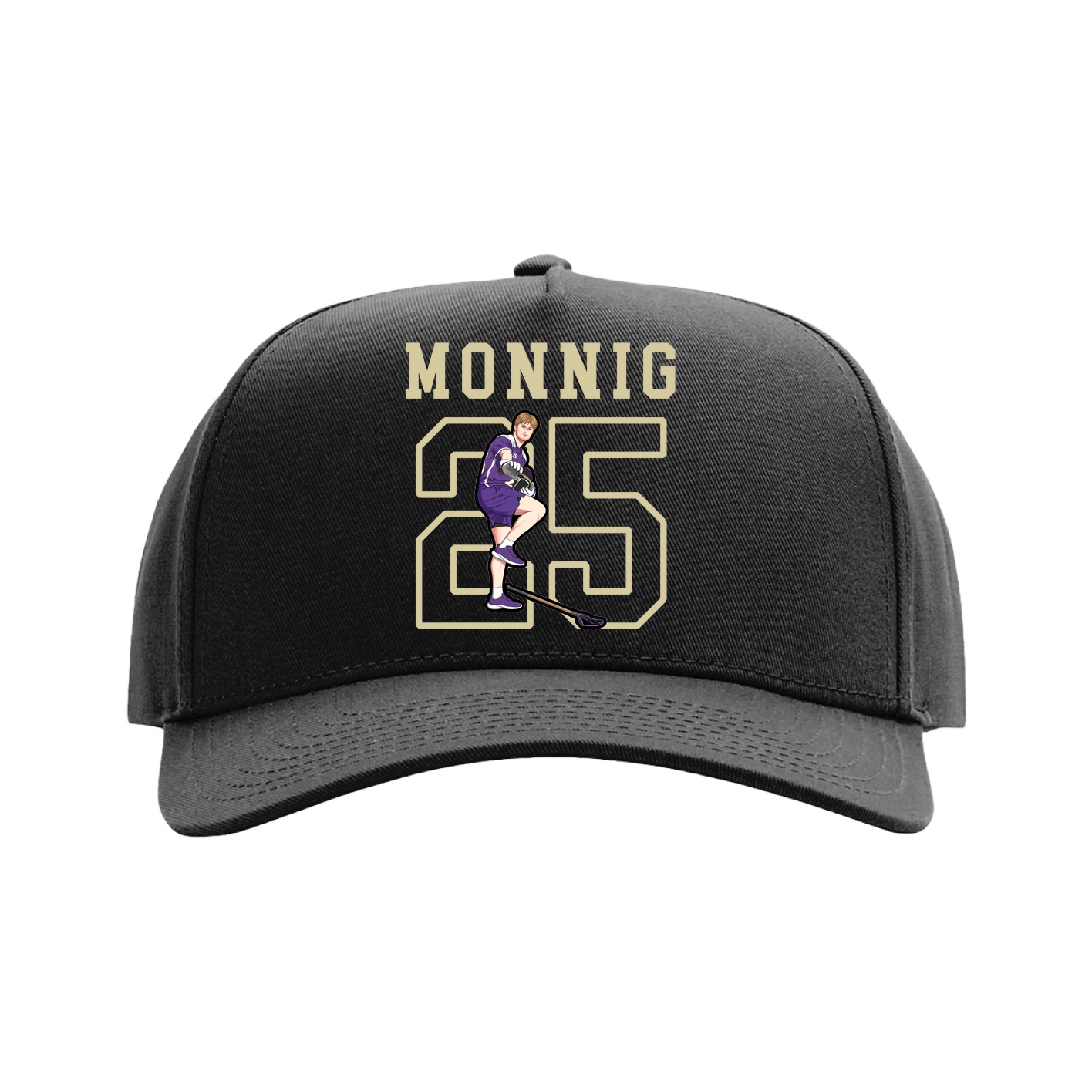 Full Fabric Five-Panel Champ Cap — Shirsey in Black