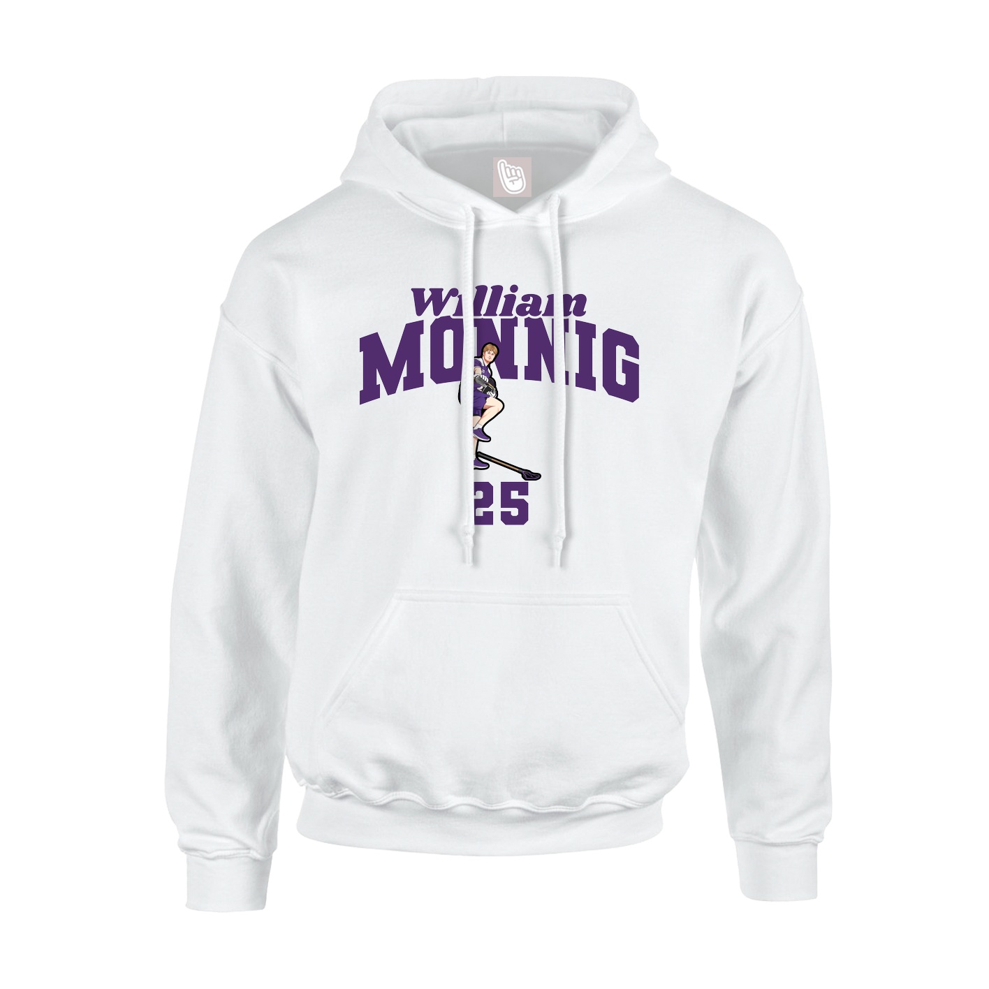Youth Hoodie — Signature Arch in White