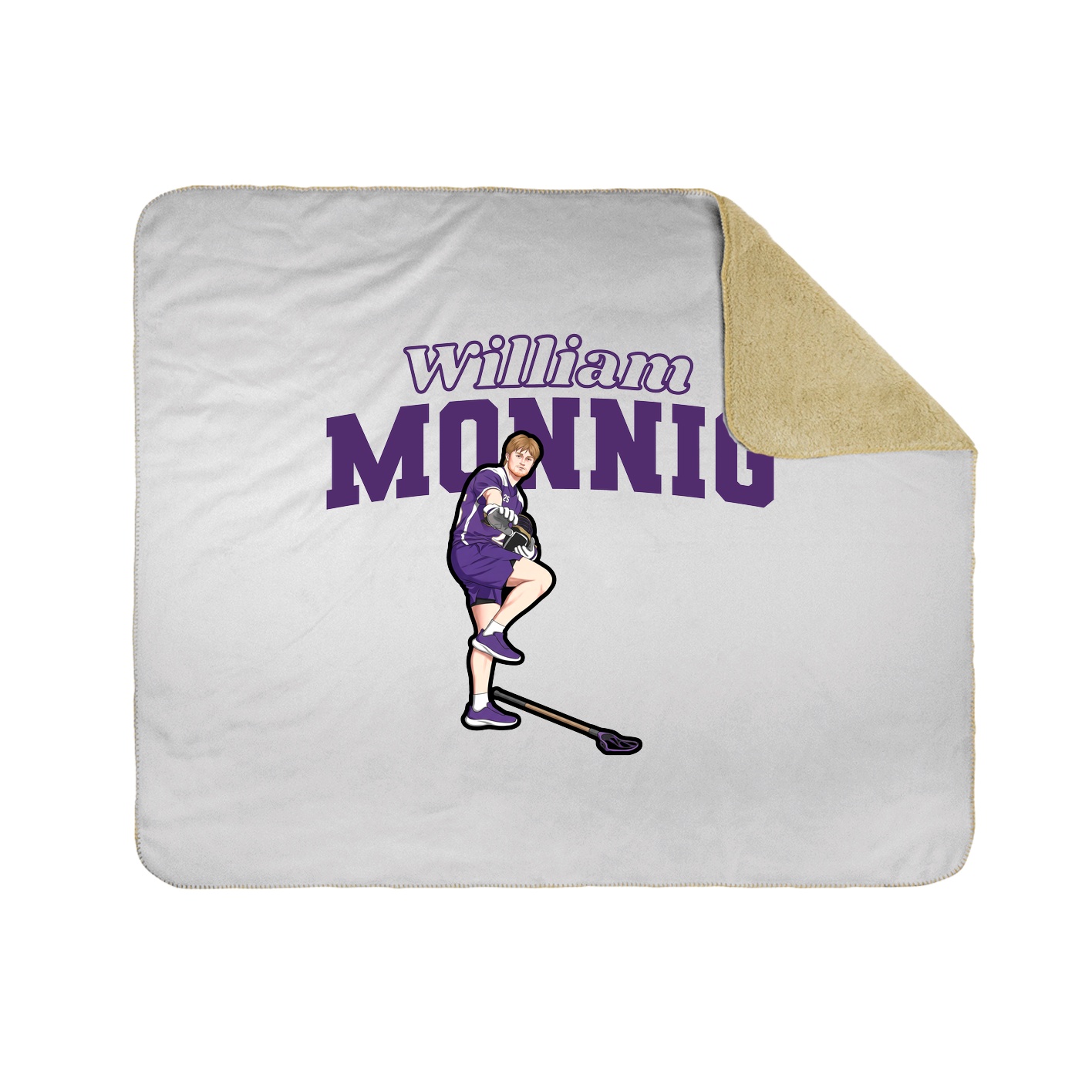Throw Blanket — Name Arch in White