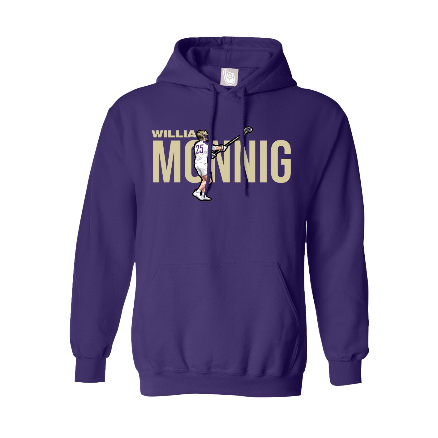 Youth Hoodie — Player Name in Purple
