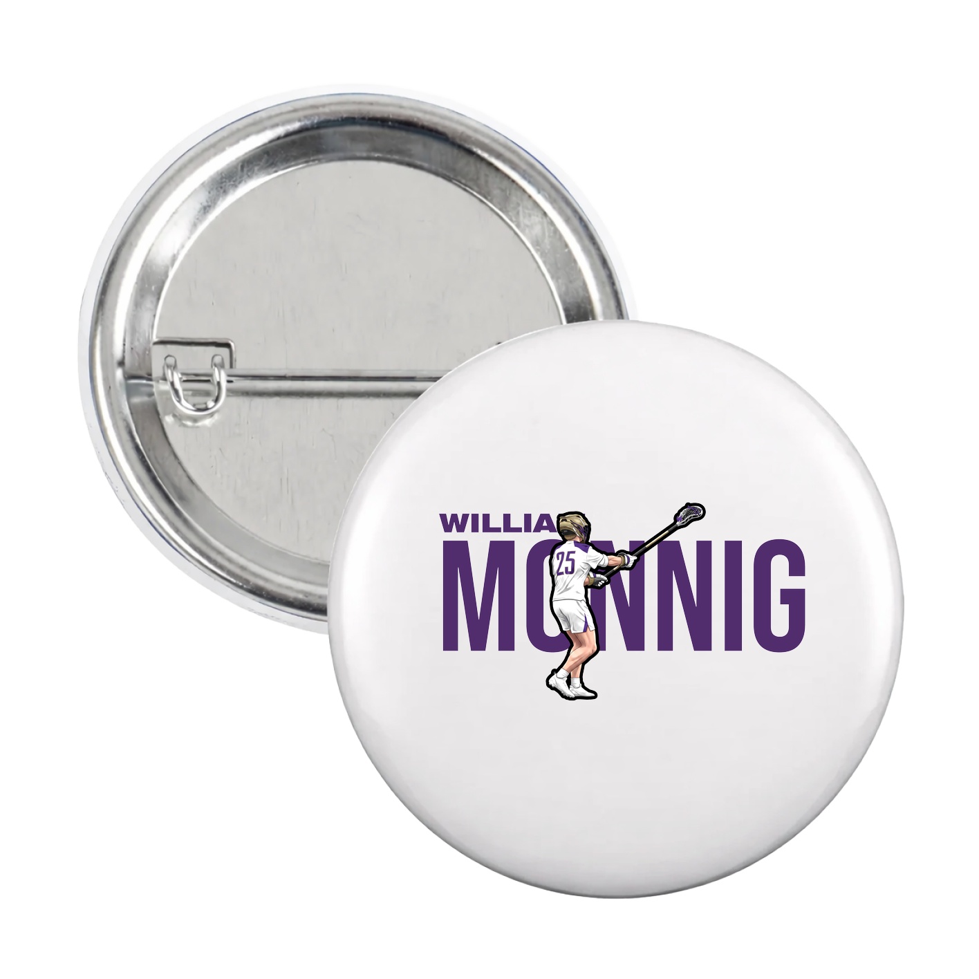Game Day Button — Player Name in White