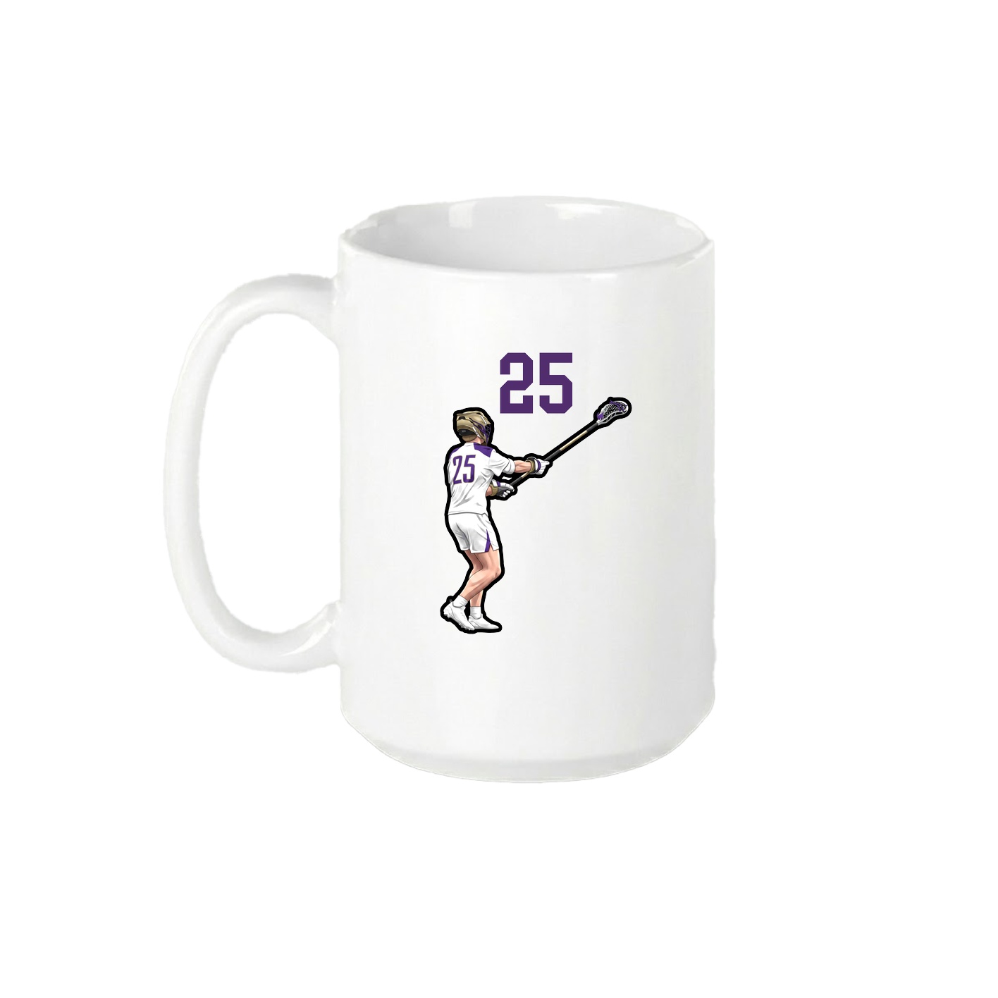 15oz Coffee Mug — Number Top in White