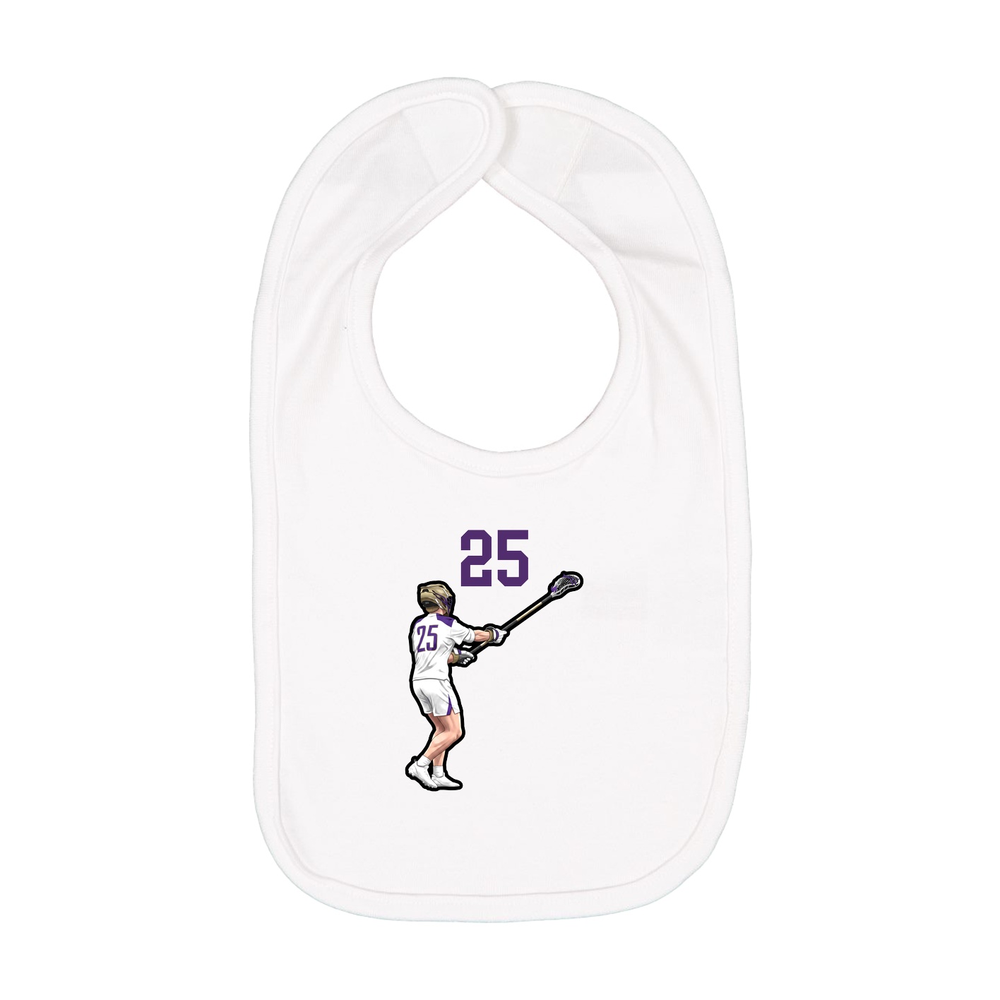 Infant Bib — Number Top in White