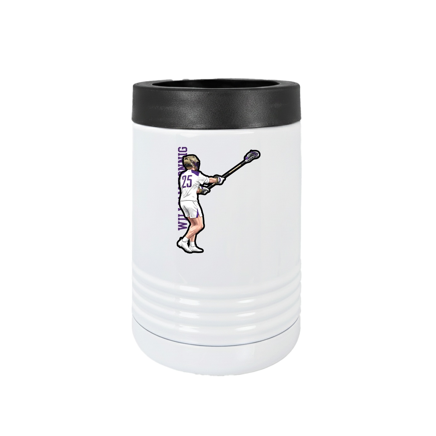 Beverage Holder — Name Vertical in White