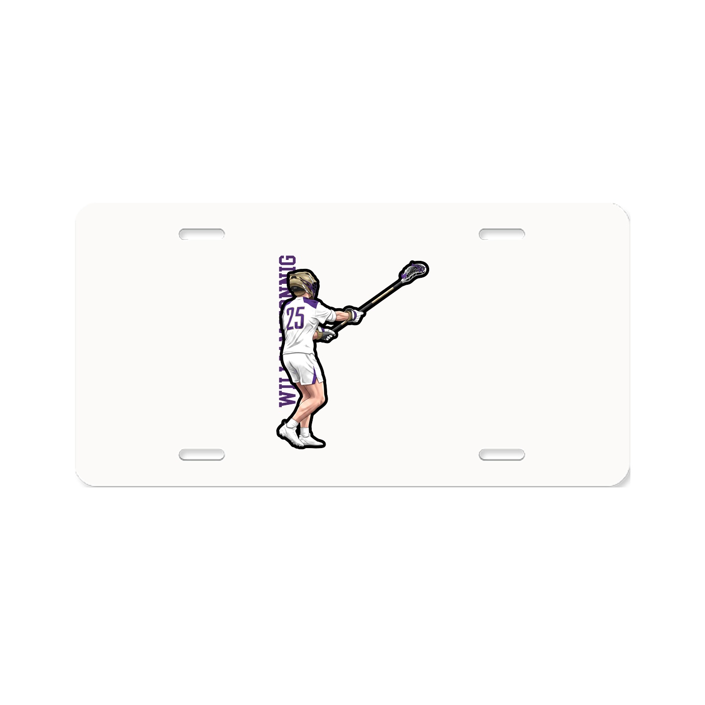 License Plate — Name Vertical in Classic