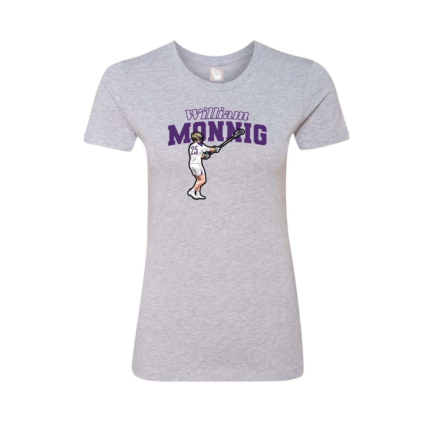 Womens Tee — Name Arch in Grey