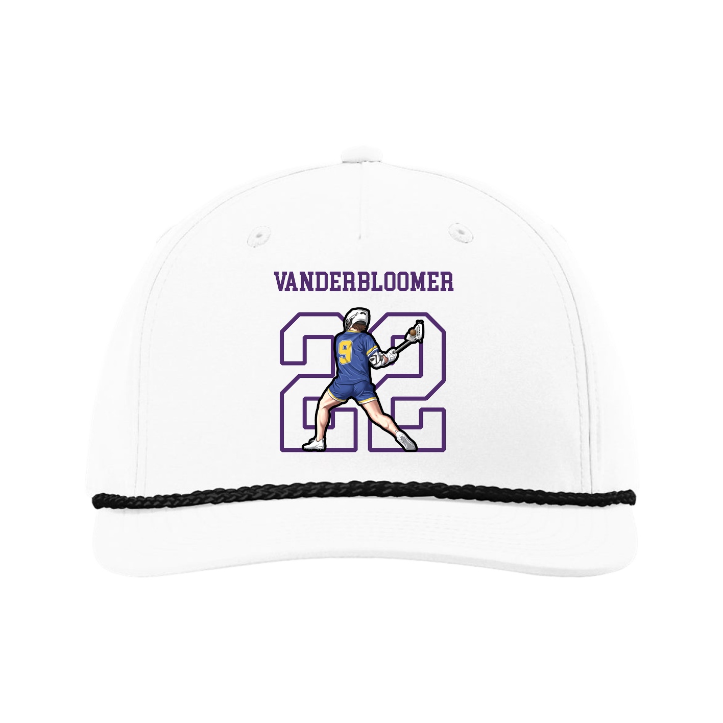 Five-Panel Classic Rope Cap — Shirsey in White