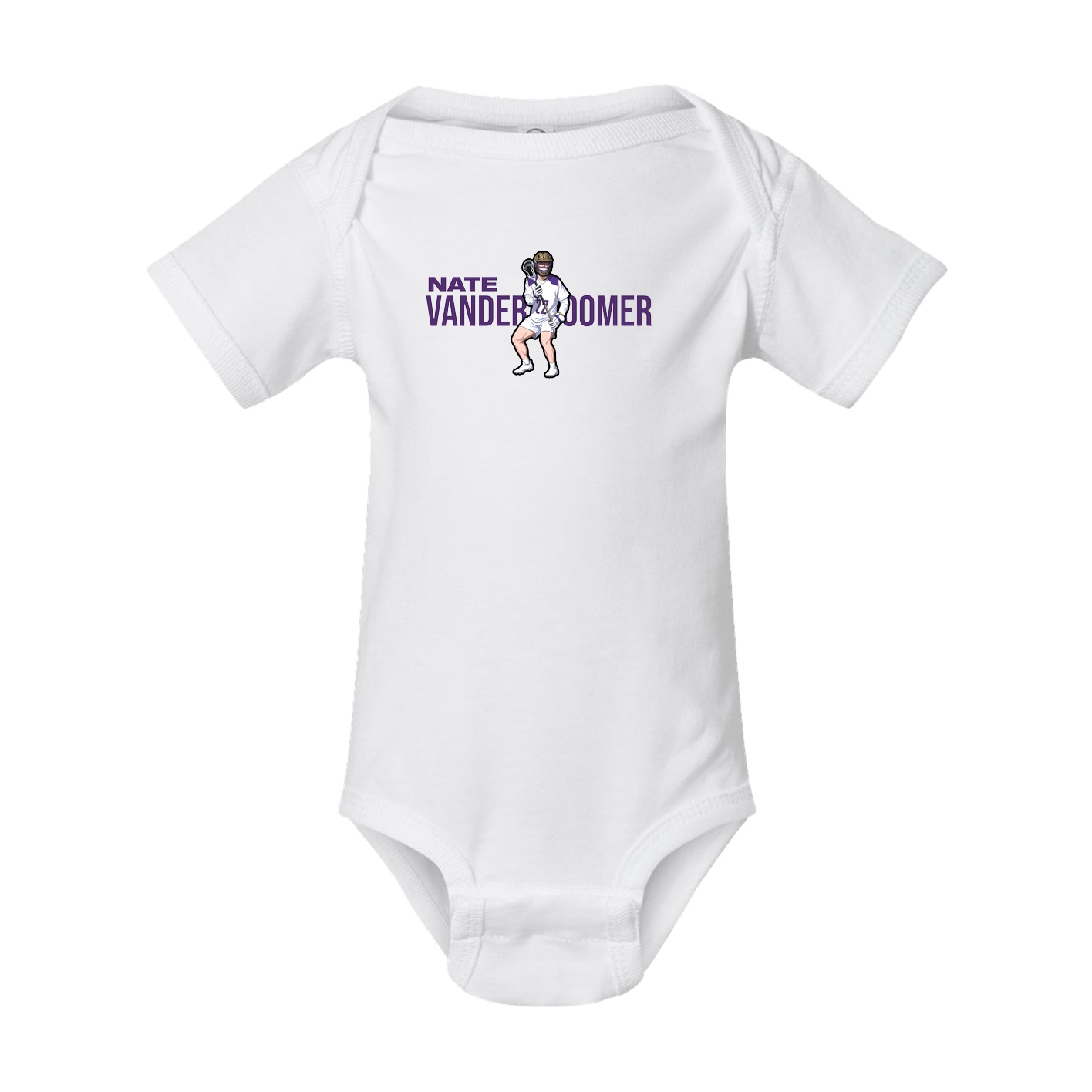 Baby Onesie — Player Name in White