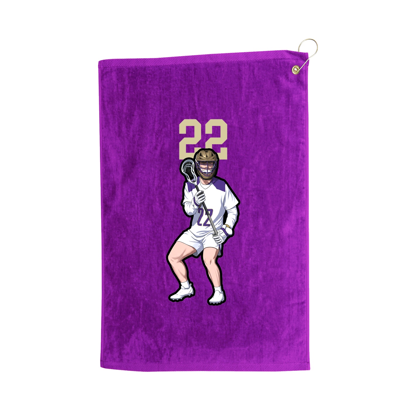 Golf Towel — Number Top in Purple
