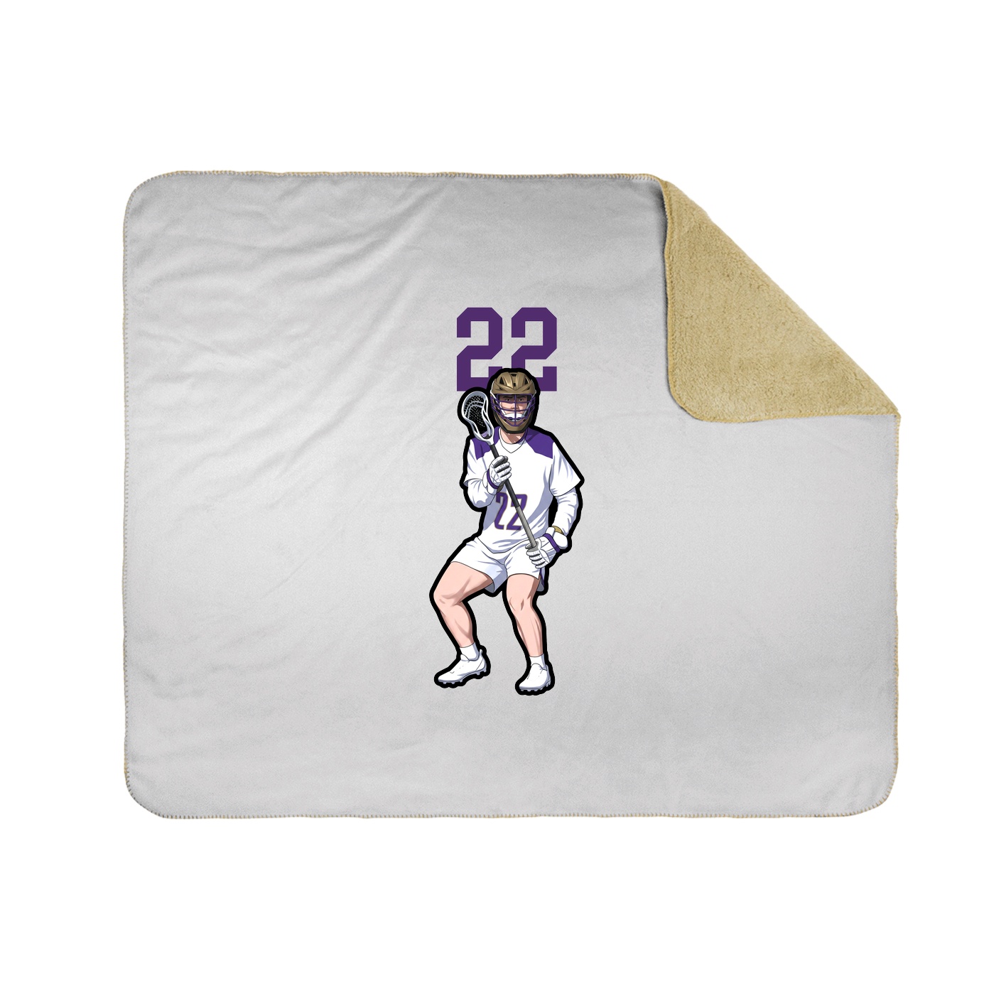 Throw Blanket — Number Top in White