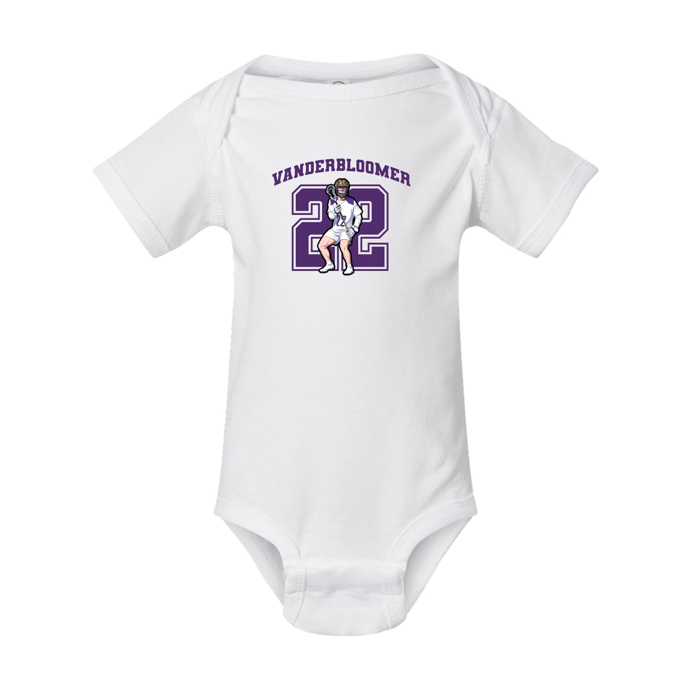 Baby Onesie — Number in White