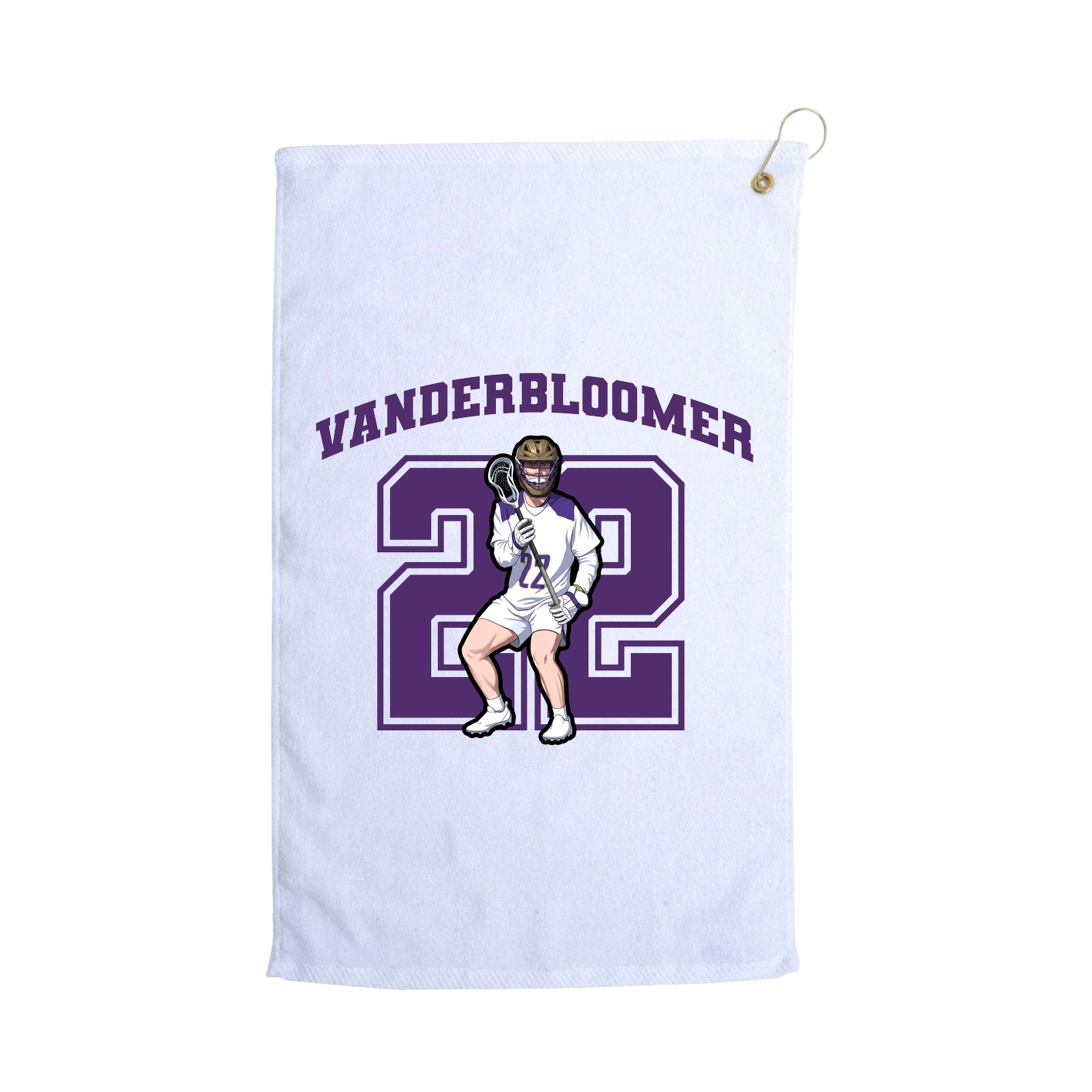 Golf Towel — Number in White