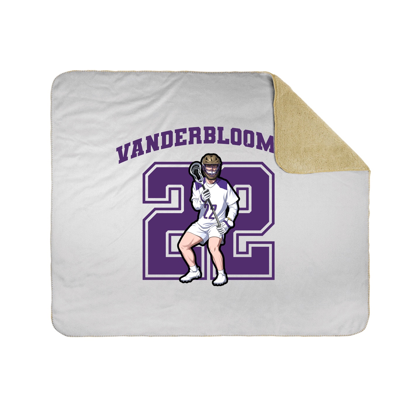 Throw Blanket — Number in White
