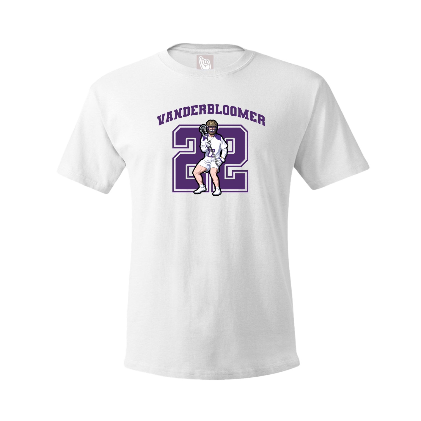 Youth Tee — Number in White