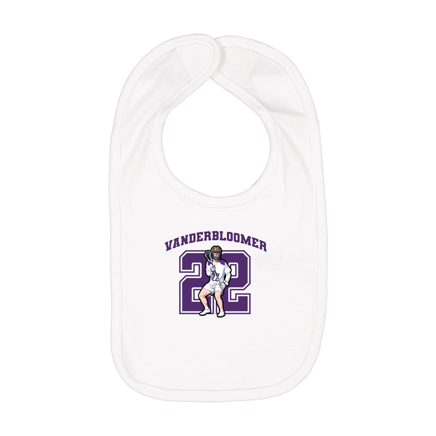 Infant Bib — Number in White