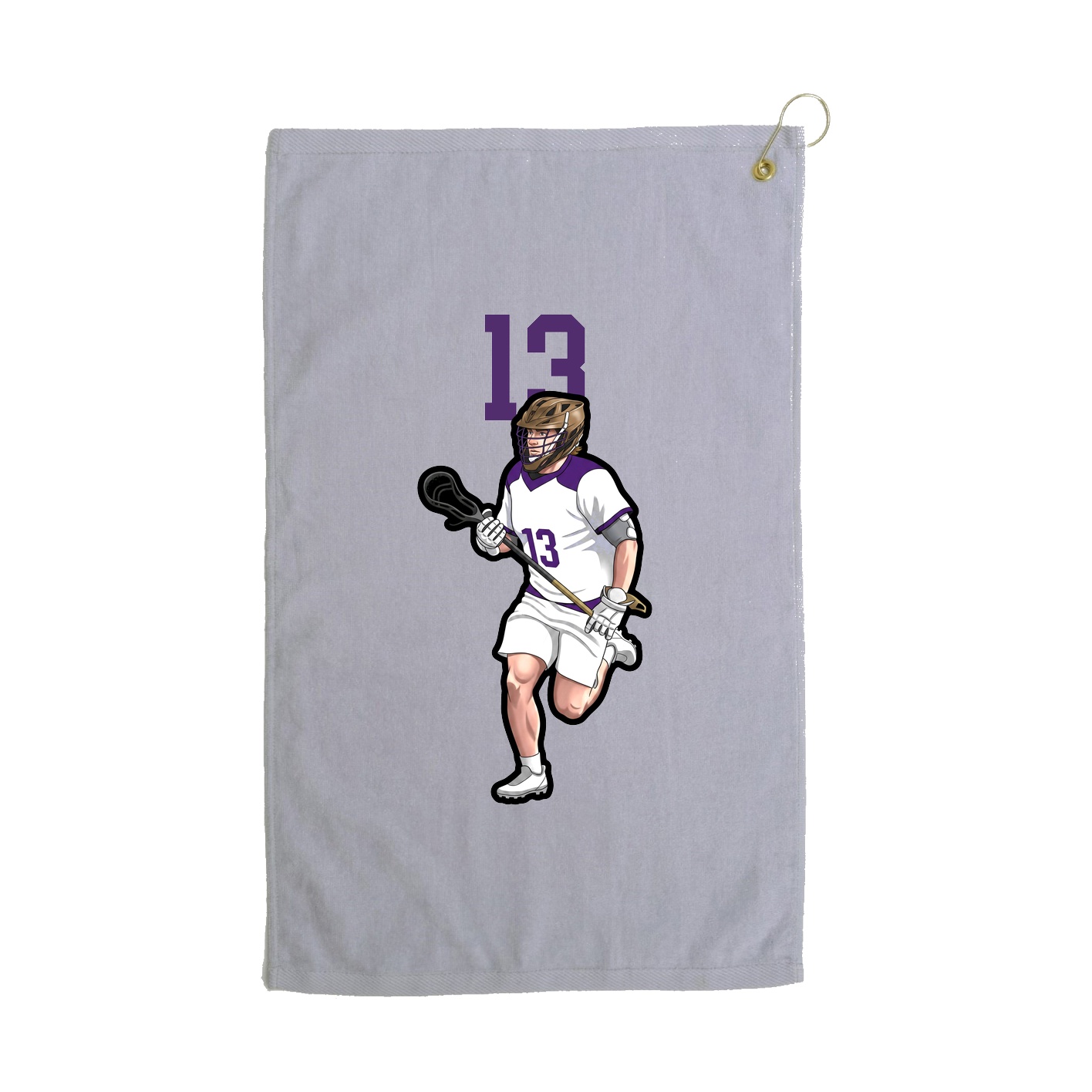 Golf Towel — Number Top in Grey