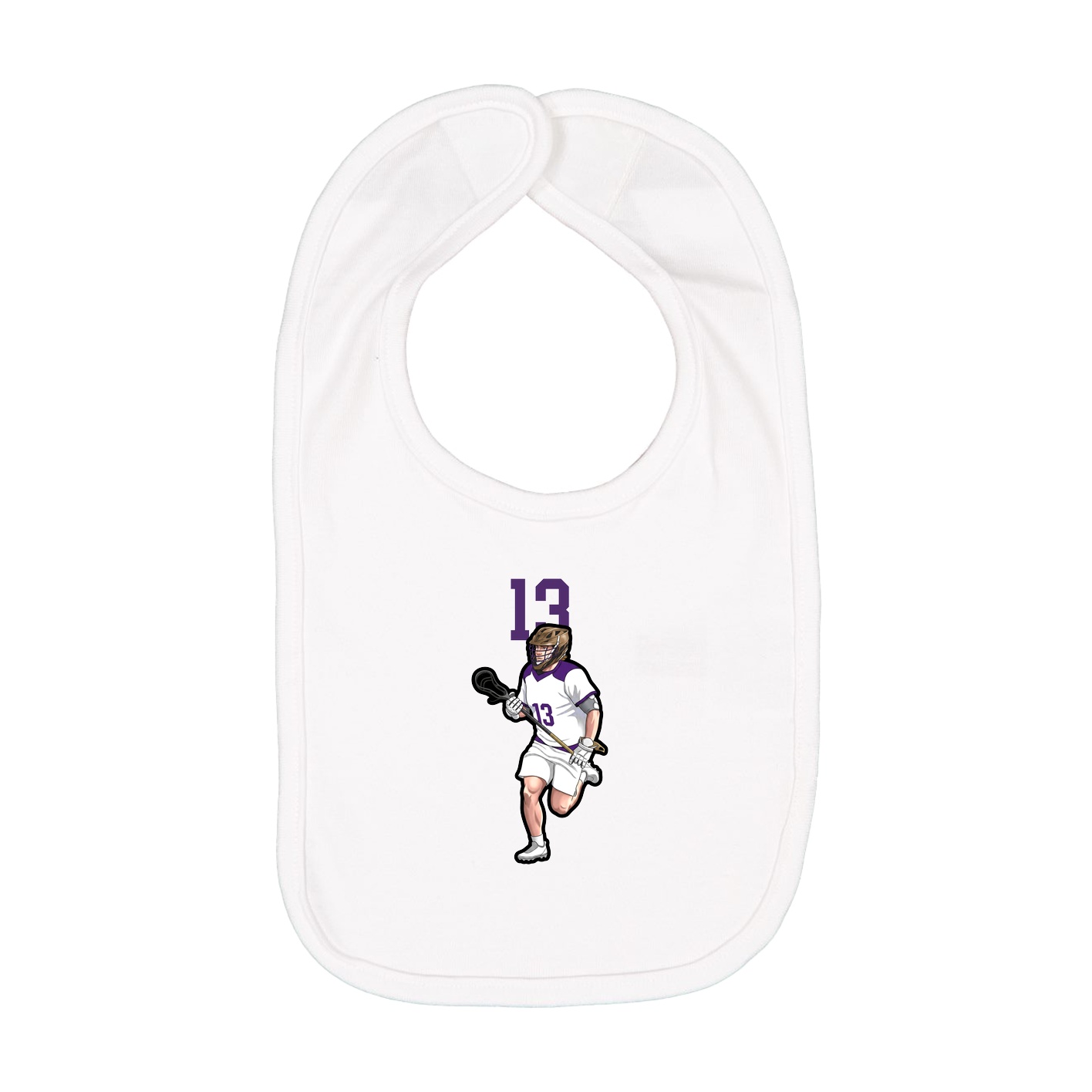 Infant Bib — Number Top in White