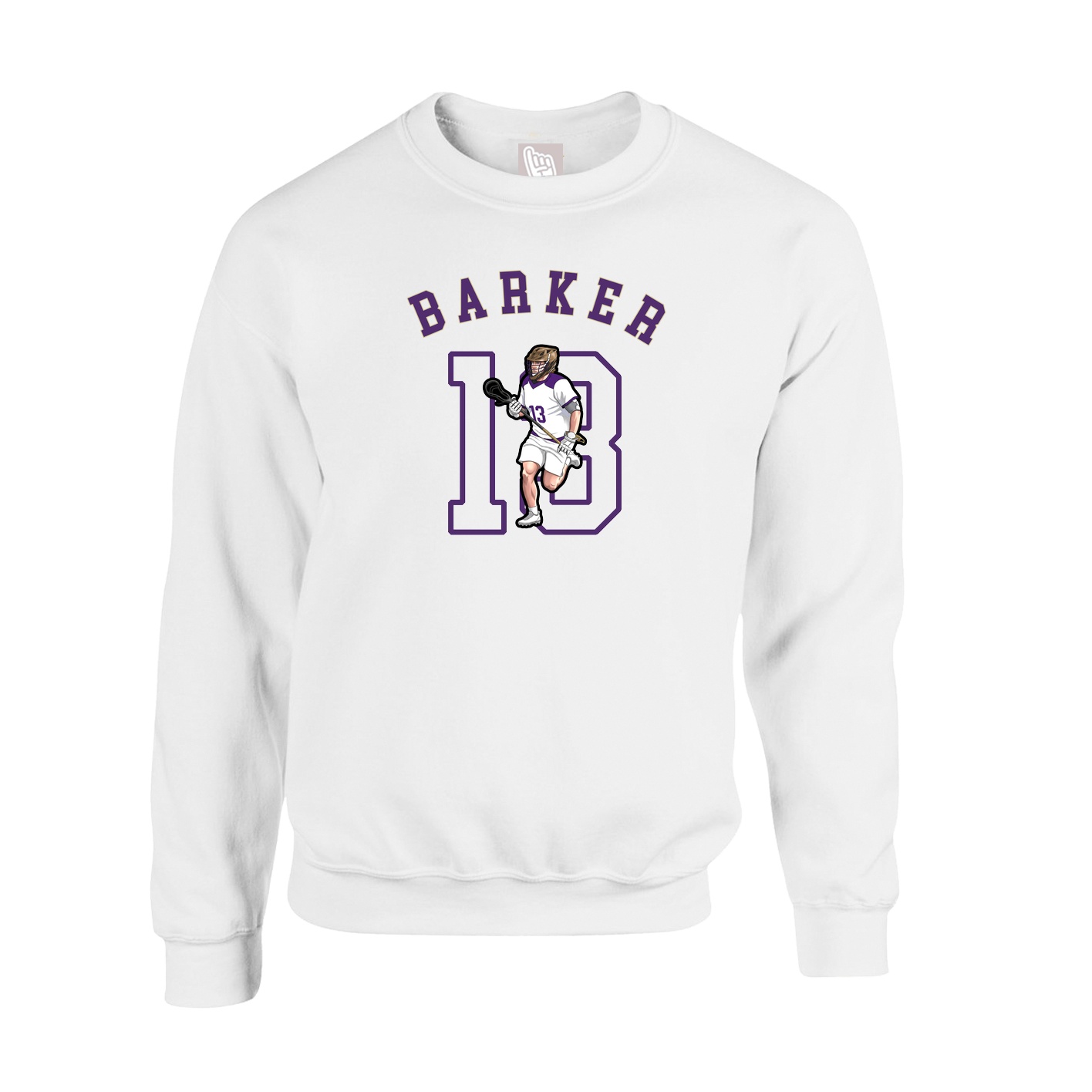 Fleece Crew — Shirsey Arch in White