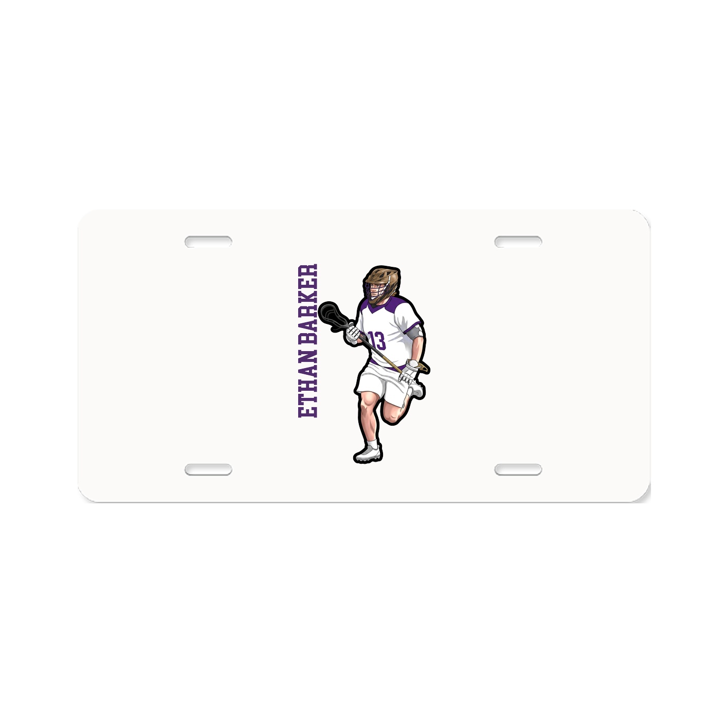 License Plate — Name Vertical in Classic